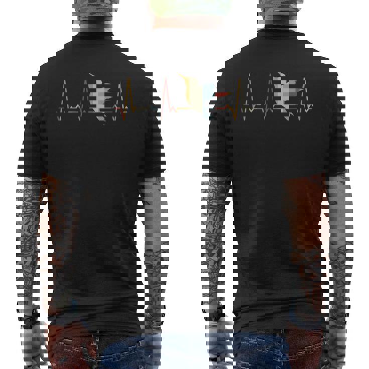 ハートビートハミングバード メンズTシャツ バックプリント