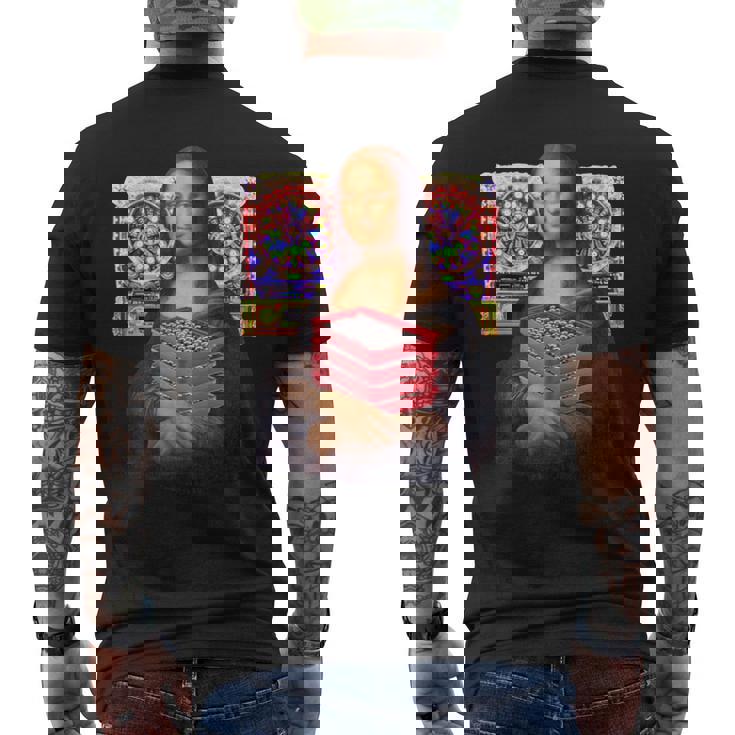 パチンカス 面白いtシャツ モナリザ パチンコ ギャンブル メンズ おもしろ 服 おもしろグッズ ネタ ウケ狙い 長袖tシャツ メンズTシャツ バックプリント