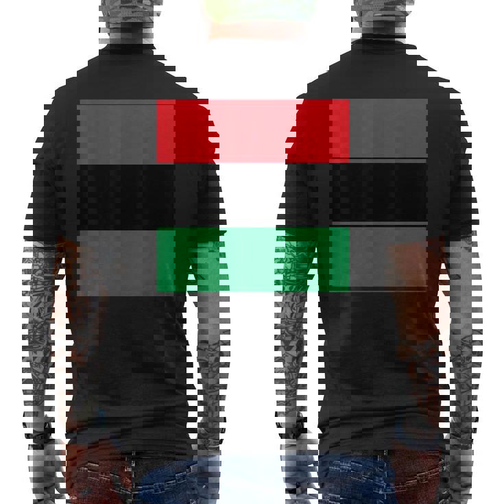 パンアフリカ国旗tシャツ メンズTシャツ バックプリント