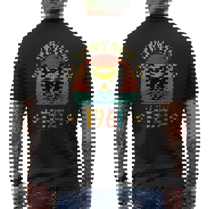 ビンテージファニーキャットシャツ 誕生日プレゼント 1961 メンズ レディース 65歳 メンズTシャツ バックプリント