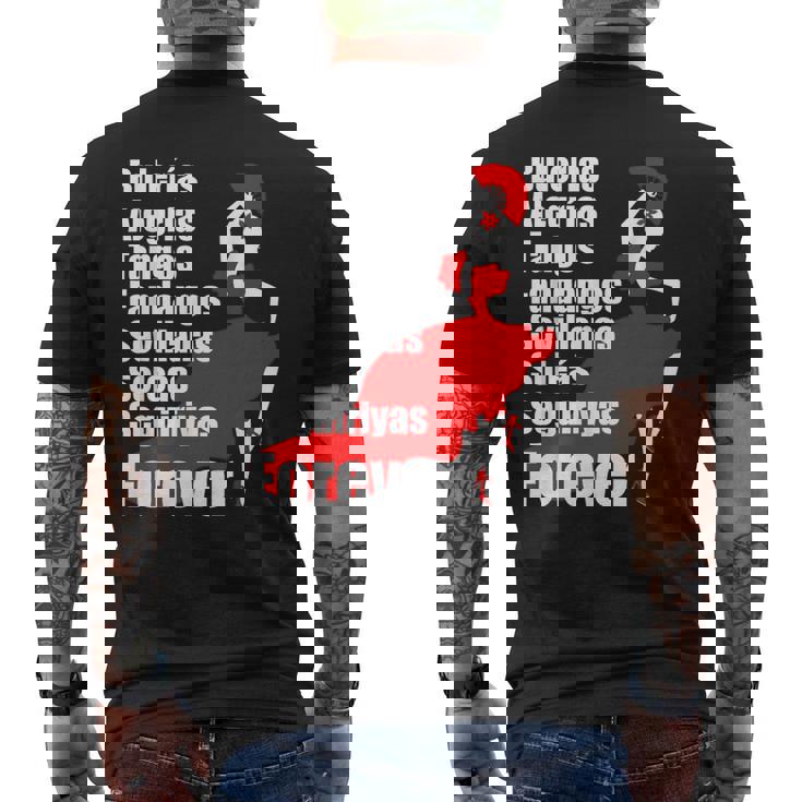 フラメンコダンススタイルパロス メンズTシャツ バックプリント