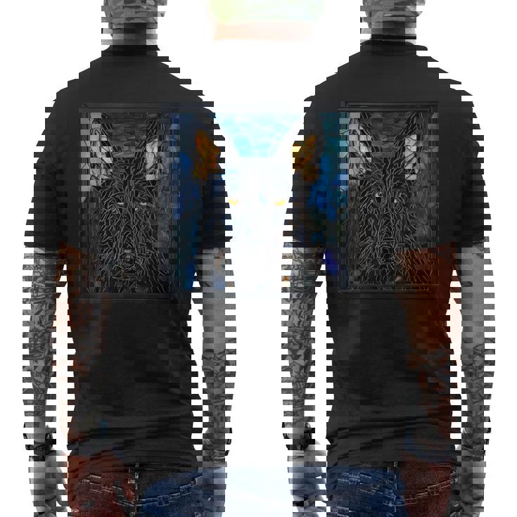 ブラック・シェパード・ドッグ メンズTシャツ バックプリント