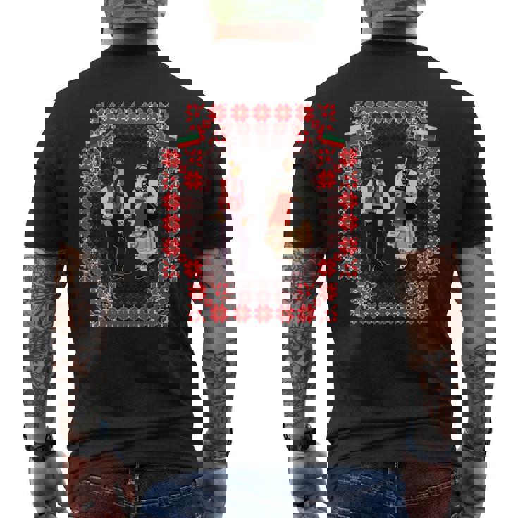 ブルガリアの伝統民族舞踊。ダンサー 長袖tシャツ メンズTシャツ バックプリント