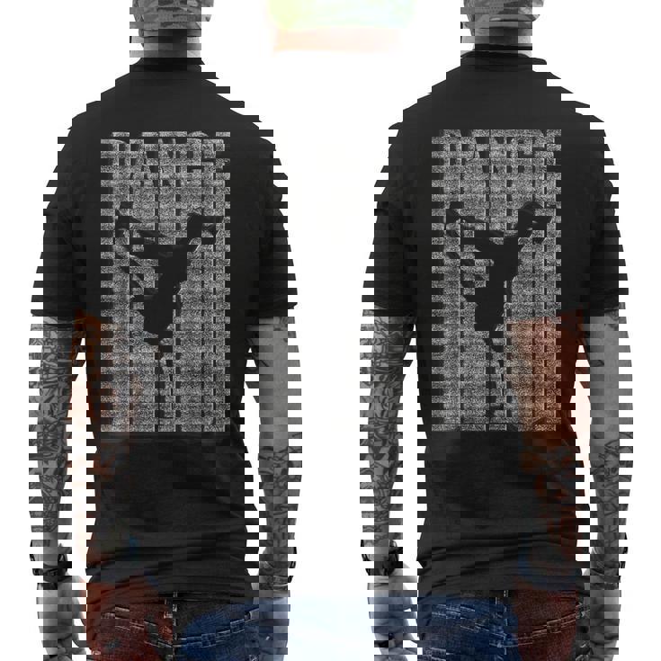 ブレイクダンス シャツ ヒップホップ ダンス イメージ シルエット ブレイクダンス メンズTシャツ バックプリント