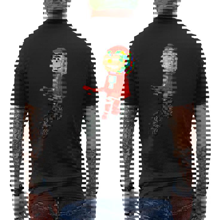 ブレインロットシークレットレア10億個を盗む メンズTシャツ バックプリント