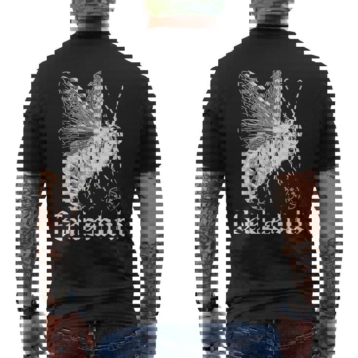 ベルゼブブ フライ 悪魔 ゴシック マジック 異教 ウィッカン 悪魔 Wt メンズTシャツ バックプリント