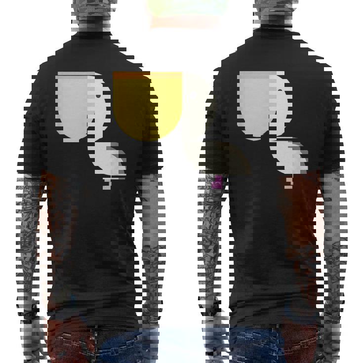 ペリカン アニマル イラスト ミニマル 図案 シンプル ユニセックス ギフト メンズTシャツ バックプリント