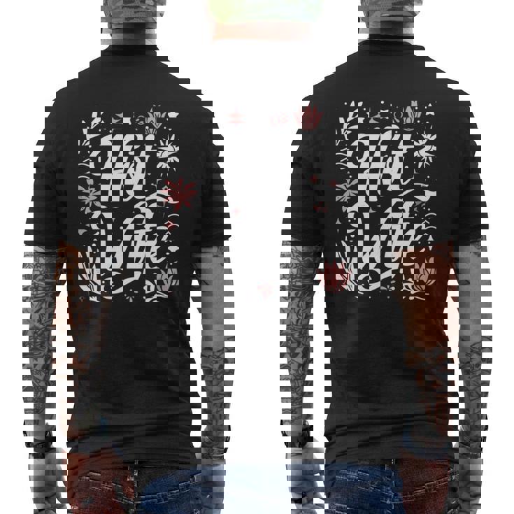 ホットワイフライフスタイルセクシーホットワイフ 長袖tシャツ メンズTシャツ バックプリント