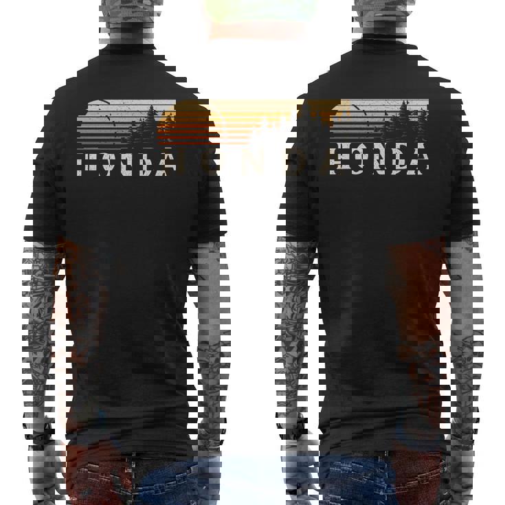 ホンダ、カリフォルニア州ヴィンテージエバーグリーンサンセット80年代レトロ。 長袖tシャツ メンズTシャツ バックプリント