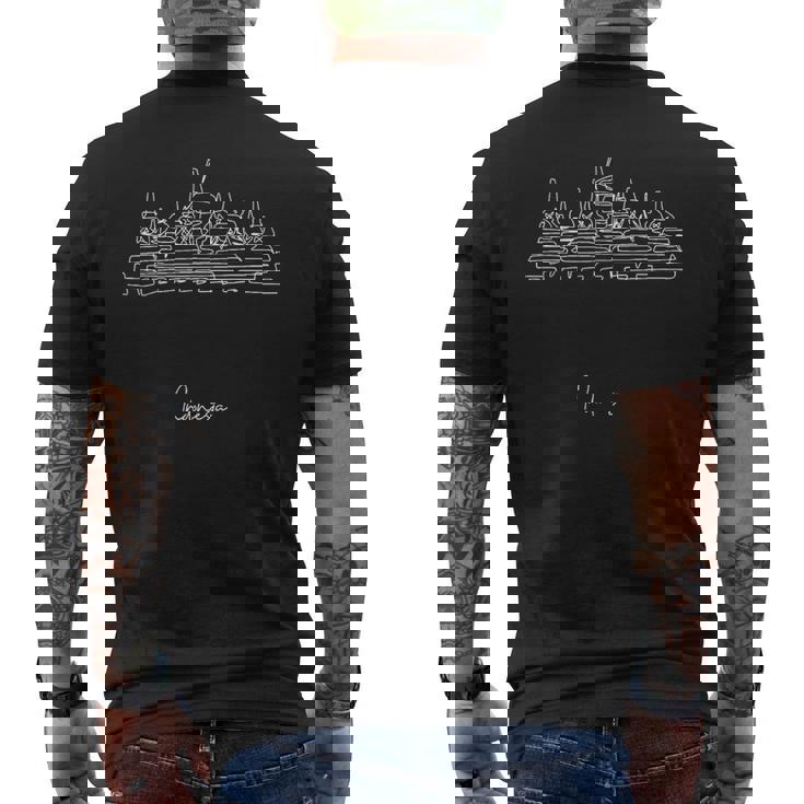 ボロブドゥール寺院 バラブドゥール仏教 インドネシア メンズTシャツ バックプリント