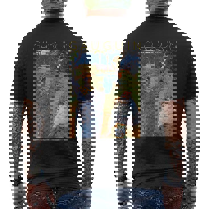 ポール・ゴーギャン マンゴーの木、マルティニーク メンズTシャツ バックプリント