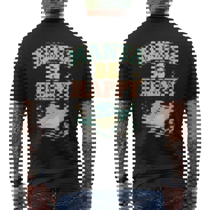 マンタ・ビ・ハッピー メンズTシャツ バックプリント