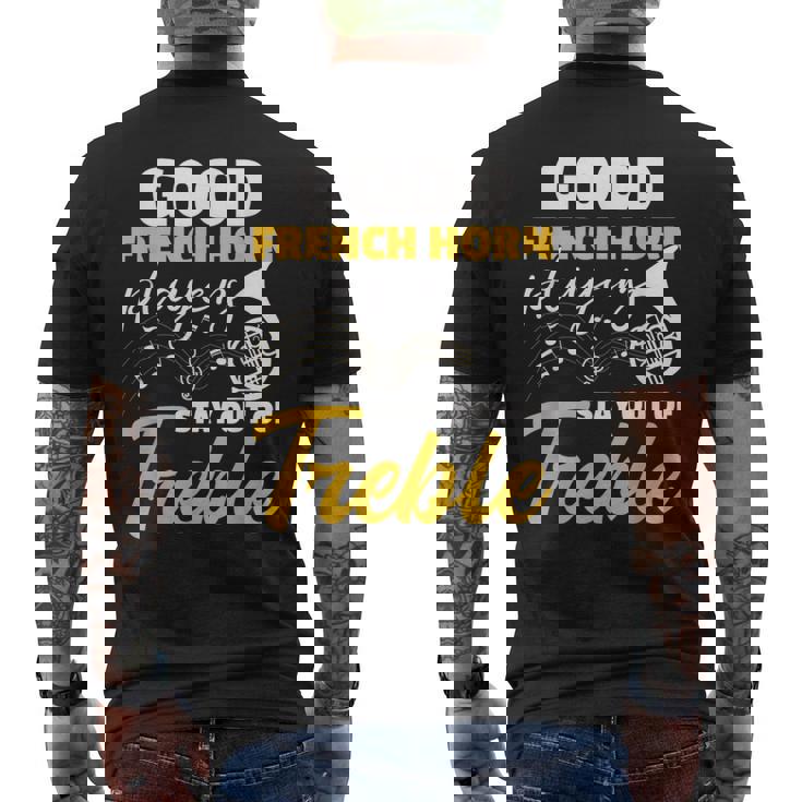 マーチング・フレンチ・ホルンバンド メンズTシャツ バックプリント