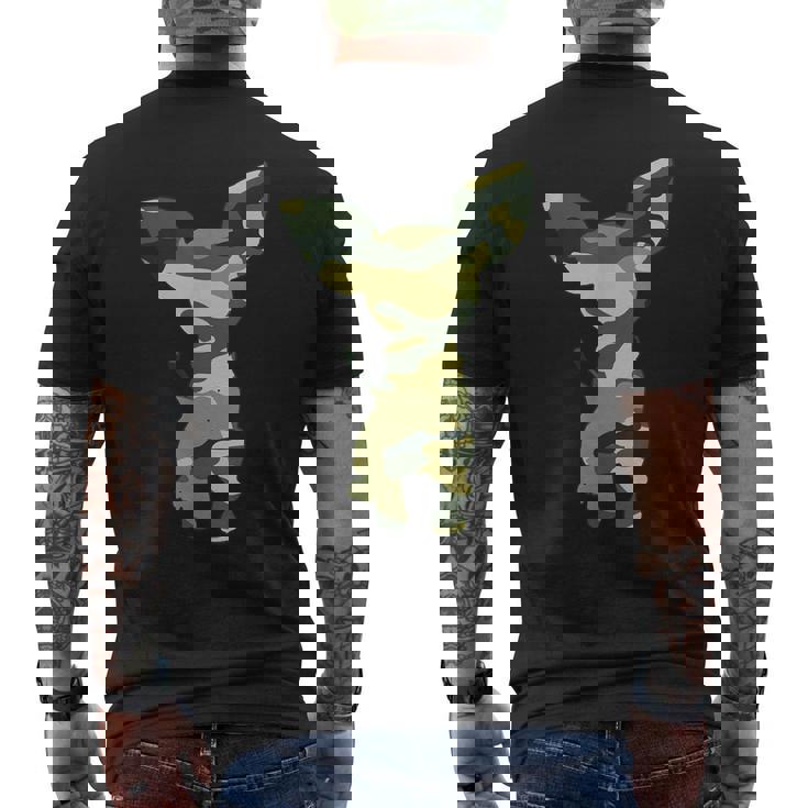 ミリタリー チワワ カモ メンズ プリント Us Dog Pup 退役軍人ギフト メンズTシャツ バックプリント