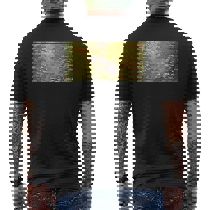 モネの睡蓮 メンズTシャツ バックプリント