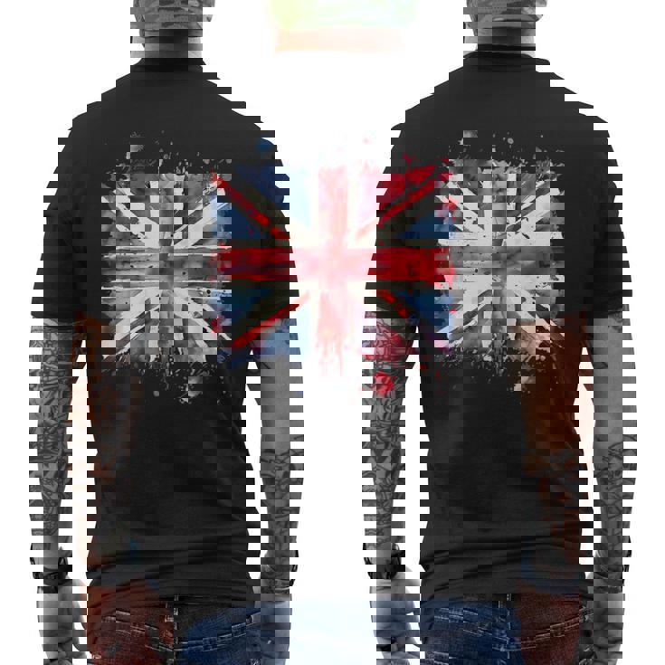 ユニオンジャック インクスタイル アート イギリス国旗 イギリス 国旗 イギリス メンズTシャツ バックプリント
