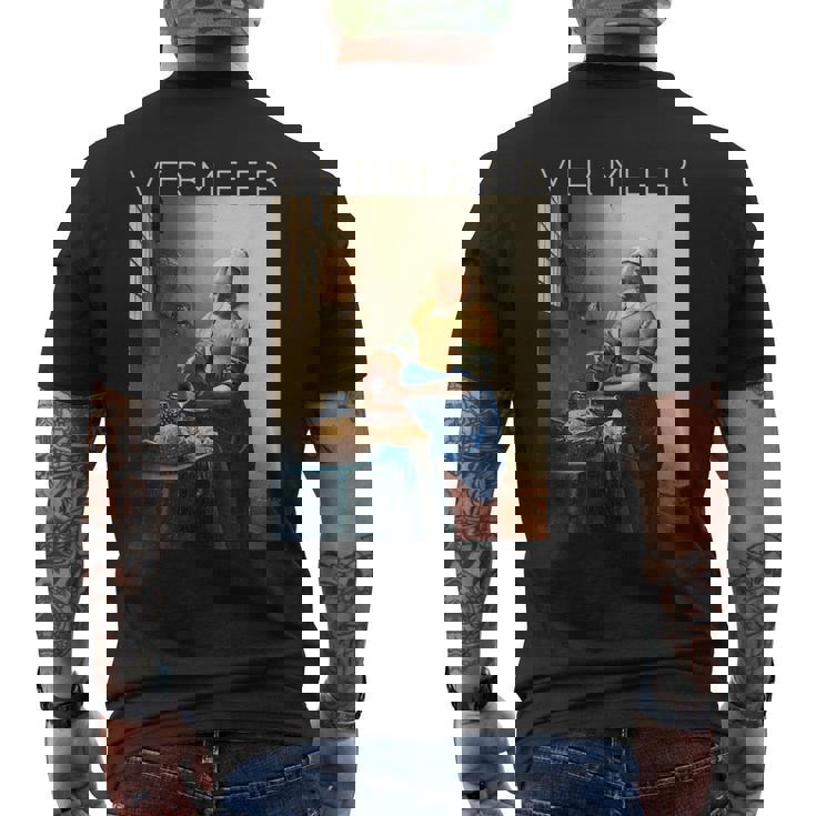 ヨハネス・フェルメール 芸術家のための芸術 ミルクメイド メンズTシャツ バックプリント