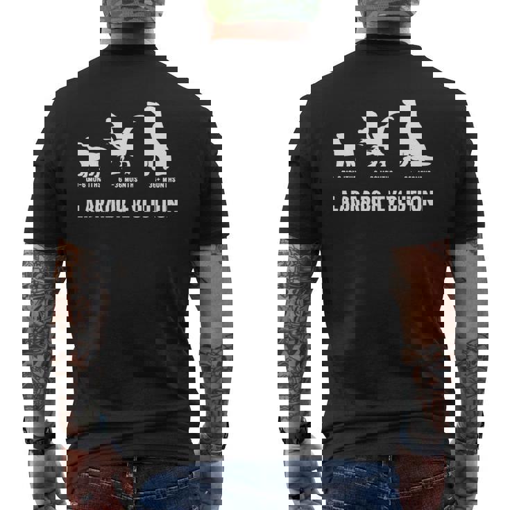 ラブラドールレトリバー エボリューションデザイン ラブラドールオーナー向け 長袖tシャツ メンズTシャツ バックプリント