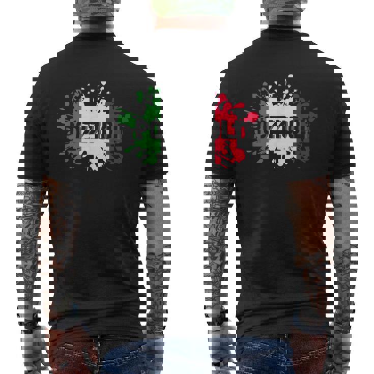 レトロ イタリア シティ ポッツォーリ メンズTシャツ バックプリント