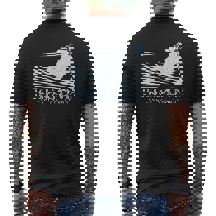 レトロ スキー ロングモント コロラドイラスト ヴィンテージ スノー スキー メンズTシャツ バックプリント