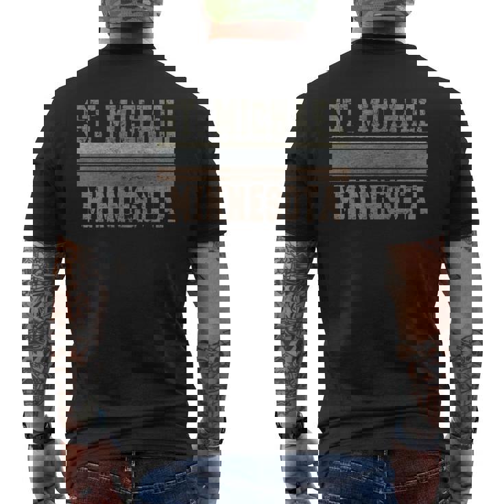 レトロ セントマイケル ミネソタ 長袖tシャツ メンズTシャツ バックプリント