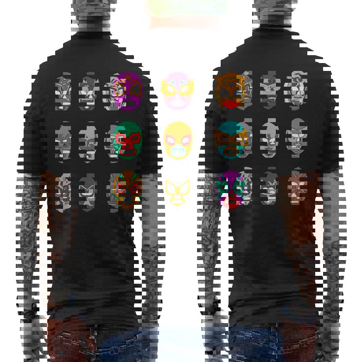 レトロ ルチャリブレ マスク オブ レジェンド レスリング 長袖tシャツ メンズTシャツ バックプリント