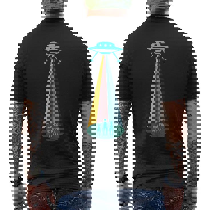 レトロ 宇宙人 宇宙船 Ufo メンズTシャツ バックプリント