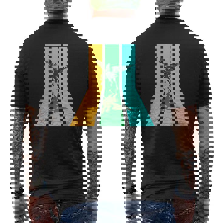 レトロ80年代ヴィンテージスタイルペガサス メンズTシャツ バックプリント