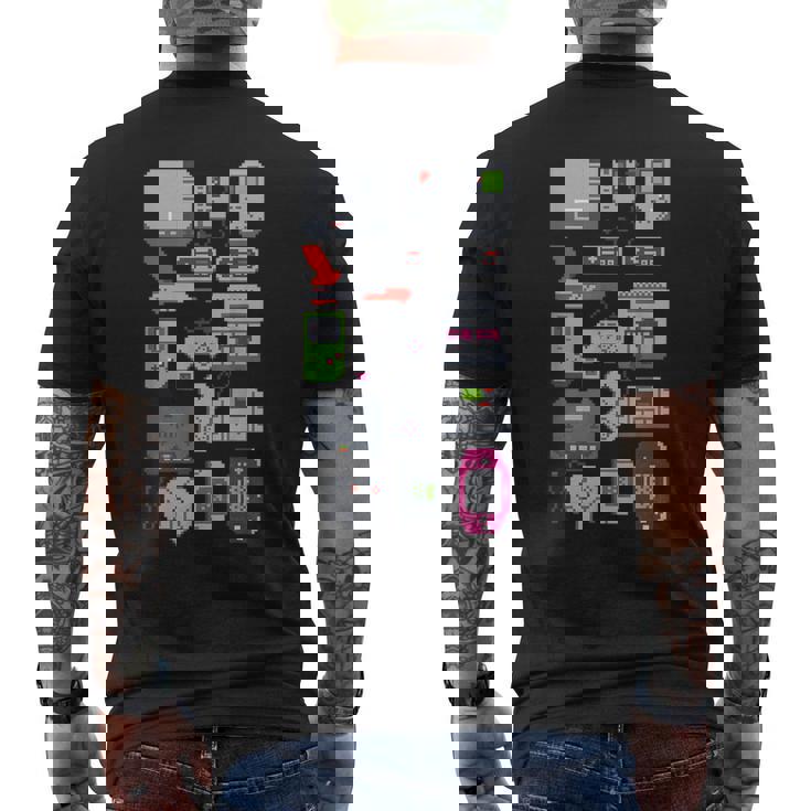 レトロゲーム機 メンズTシャツ バックプリント