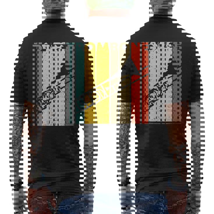 レトロトロンボーン I マーチングバンド I 吹奏楽部 I トロンボーン メンズTシャツ バックプリント