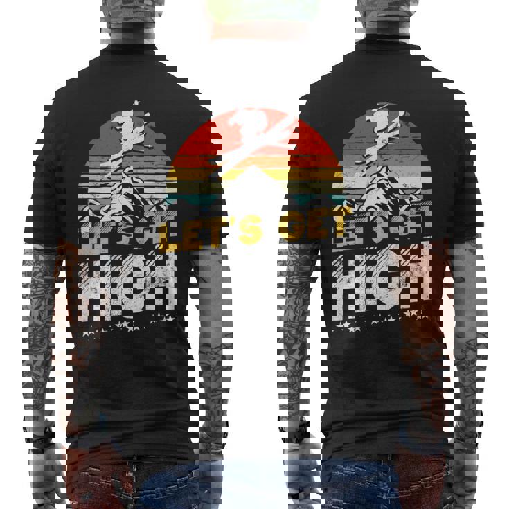 レトロヴィンテージスキー Let's Get High 長袖tシャツ メンズTシャツ バックプリント