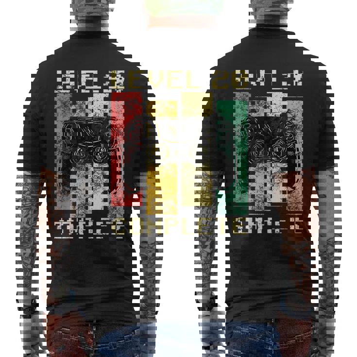 レベル20コンプリート20歳誕生日プレゼントゲーマー メンズTシャツ バックプリント