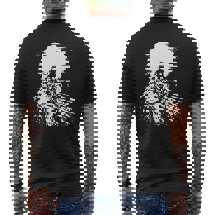 レーシング・サイクリスト、バイカー・サイクリズムを描く 長袖tシャツ メンズTシャツ バックプリント