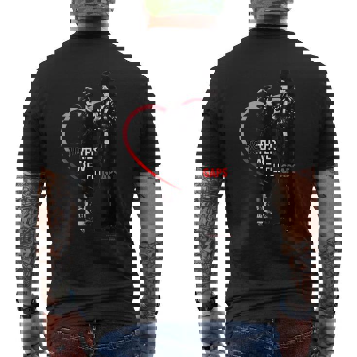 ロッキーみんなでギャップを埋める メンズTシャツ バックプリント