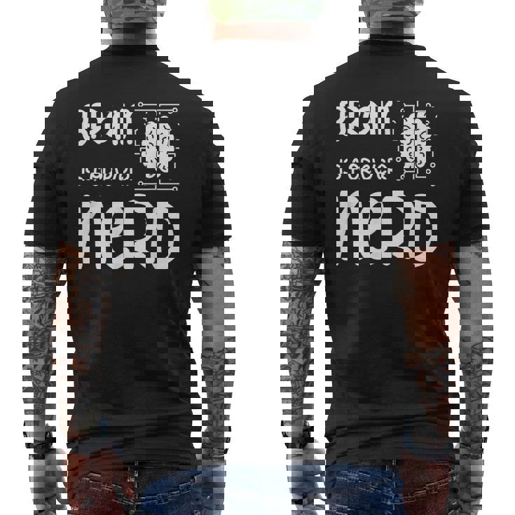 ヴィンテージ NERDファレル Brain Is Forever Nerd ギフトアイデア メンズTシャツ バックプリント