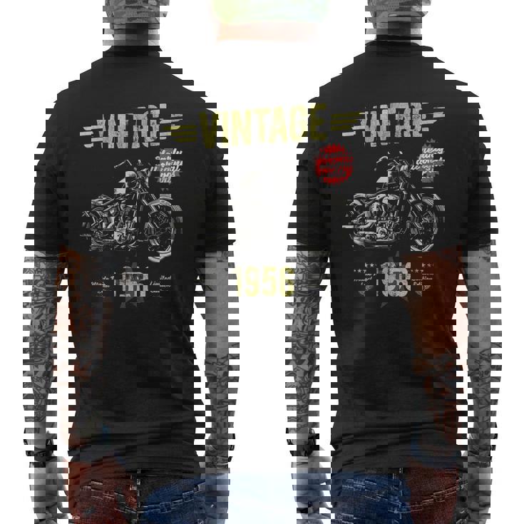 ヴィンテージ クラシック 誕生 1956 70歳の誕生日 レトロ バイク メンズTシャツ バックプリント