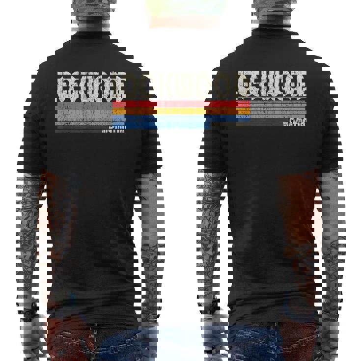 ヴィンテージ レトロ 70年代80年代スタイル ロックウッドの故郷 Mt。 メンズTシャツ バックプリント