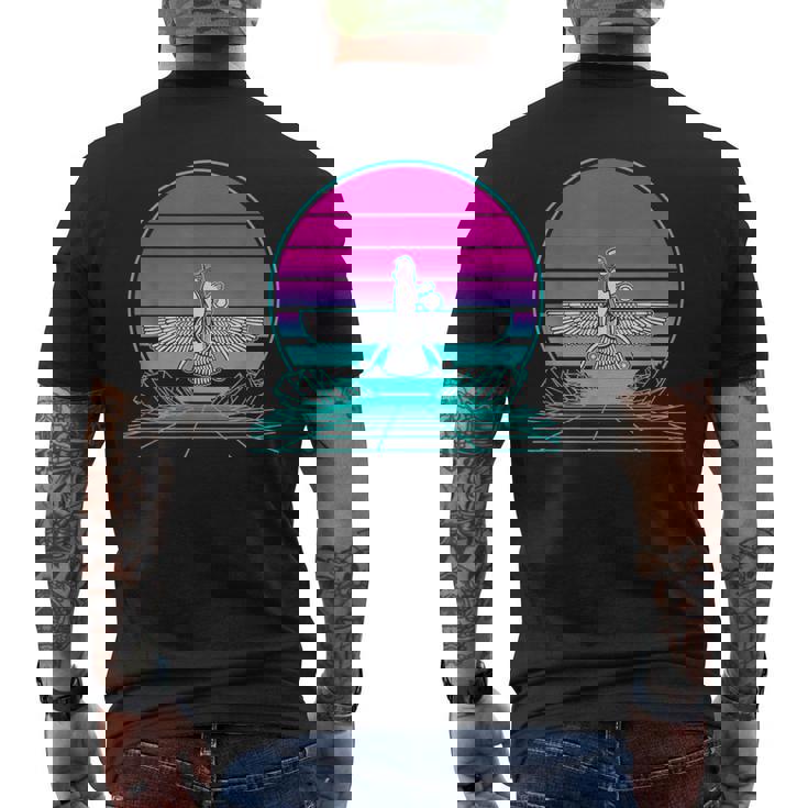 ヴィンテージ レトロ サンセット アヌンナキ メンズTシャツ バックプリント