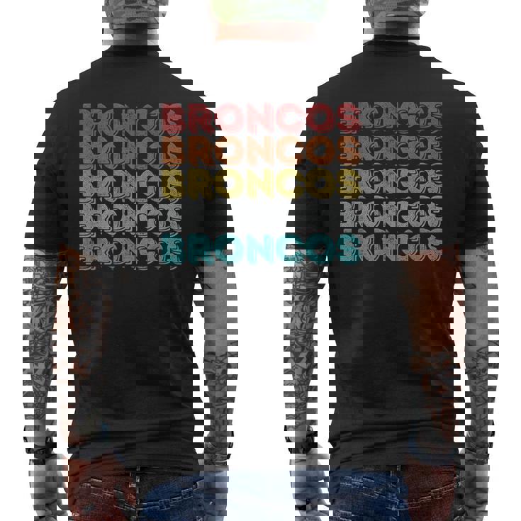 ヴィンテージ レトロ ブロンコス メンズTシャツ バックプリント