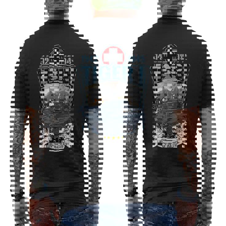 ヴィンテージ第二次世界大戦ドイツ戦車ティーガーi（1） メンズTシャツ バックプリント