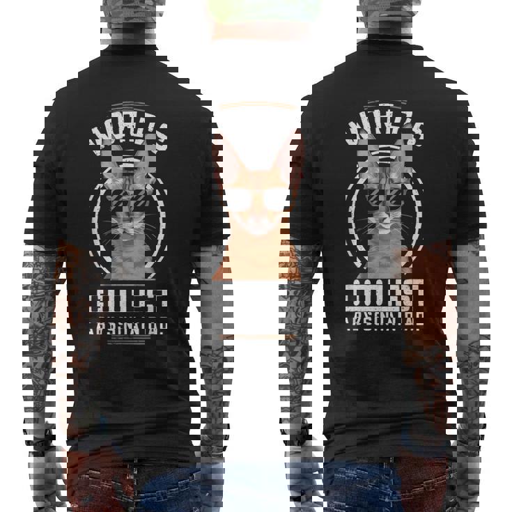 世界で最もクールなアビシニアンパパ メンズTシャツ バックプリント