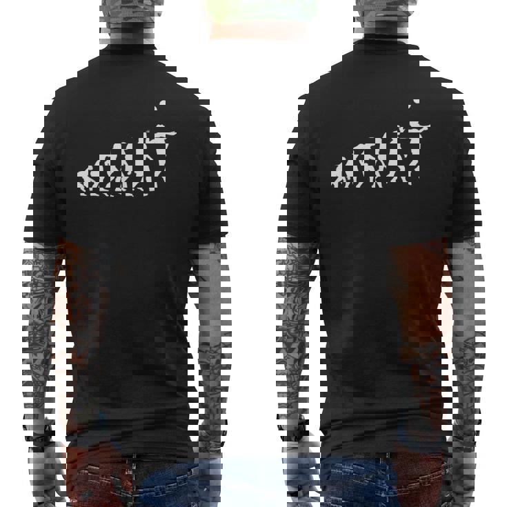 人類の進化 バレーボール バレーボール好き 趣味 おもしろ バレーボール部 ビーチバレー バレー好き メンズTシャツ バックプリント