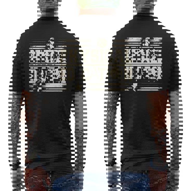 体育の先生 メンズTシャツ バックプリント