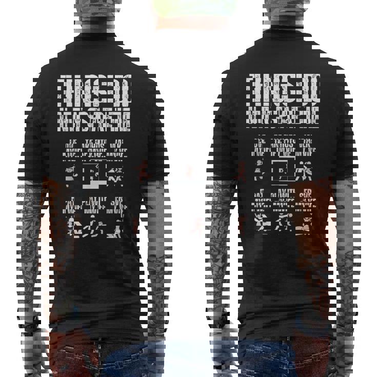 余暇にすること愛妻が大好き メンズTシャツ バックプリント