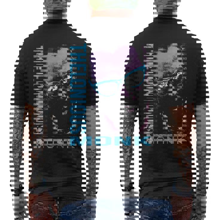 公式セロニアス・モンク・ジャズ・アイコン・マーチ イタリアの鍵盤 メンズTシャツ バックプリント