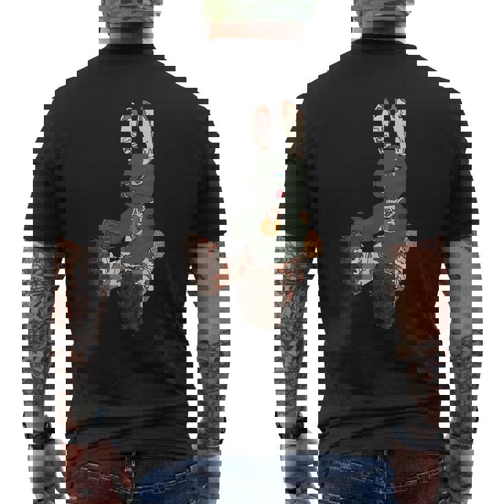 初代うさぎ星人 メンズTシャツ バックプリント