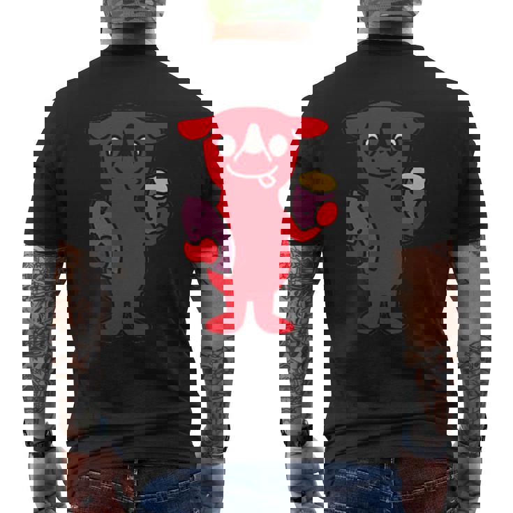 千葉県ご当地キャラとさつまいも メンズTシャツ バックプリント