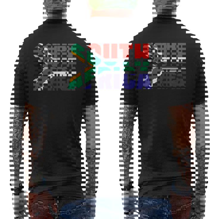 南アフリカ 国旗 南アフリカ メンズTシャツ バックプリント