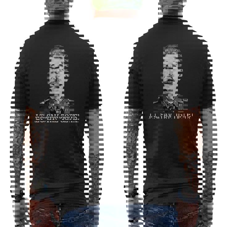 反社会主義と共産主義者 スターリン メンズTシャツ バックプリント