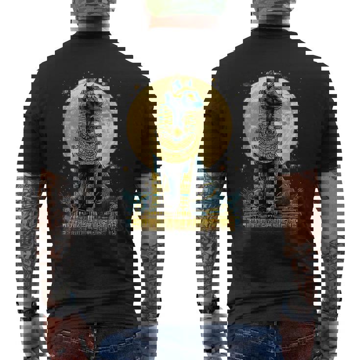 古代エジプト エジプト神 エジプト神話 バステトエジプト学 メンズTシャツ バックプリント